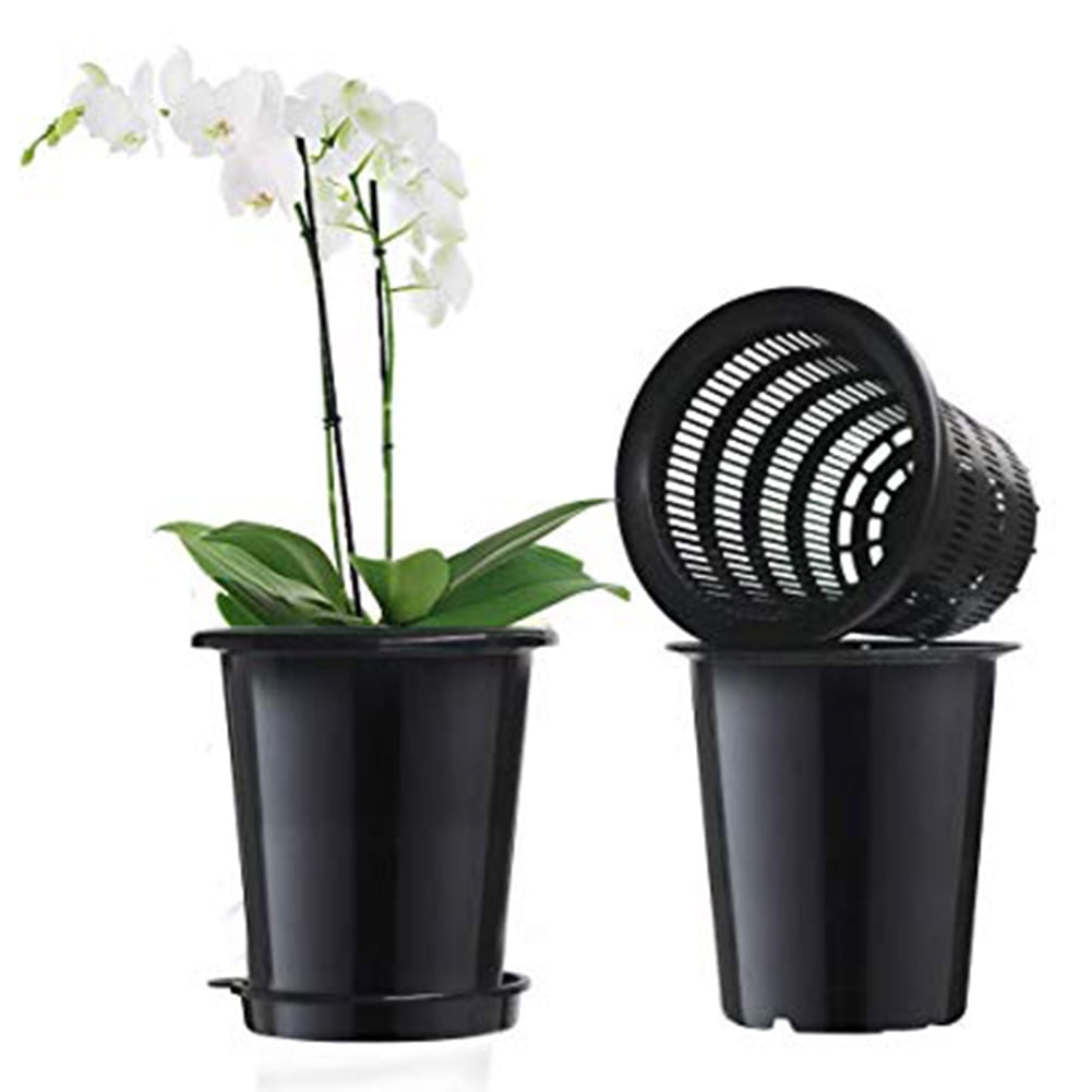 EE_ WO_ 1X GOOD DRAINAGE SLOTTED HOLE SUCCULENTS ORCHID FLOWER INNER OUTER POT C